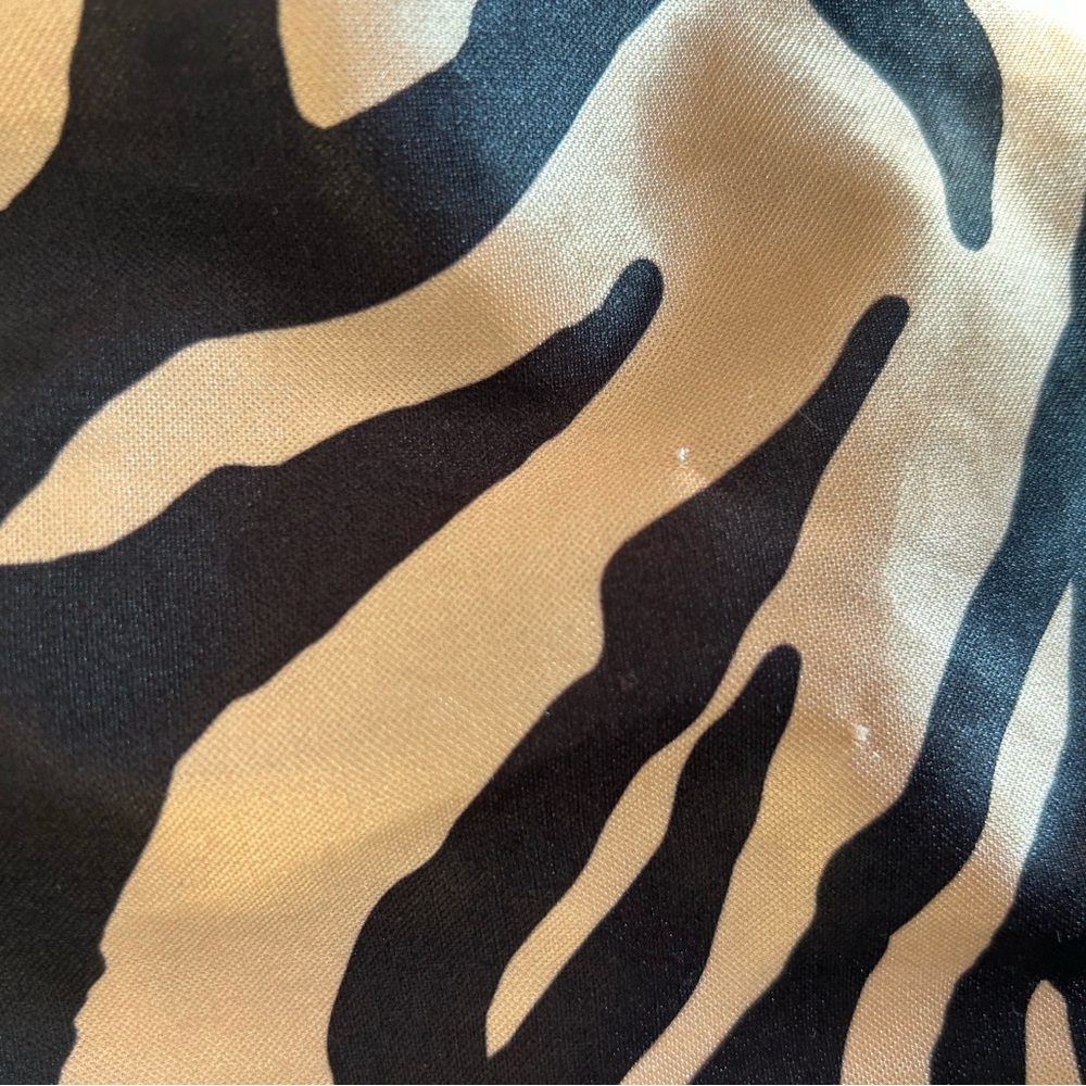 Tiger Print Silky Cowl Neck Dress - Picture 8 of 8
